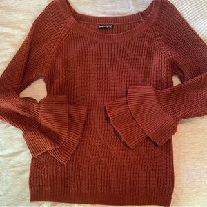 • SHEIN • bell sleeve knit sweater